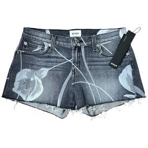 Hudson Kenzie Cut-Off Denim Shorts | Light Wash Floral | Size 26 | NWT